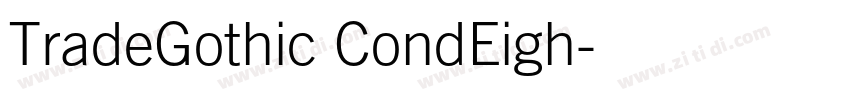 TradeGothic CondEigh字体转换